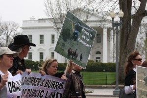 R.T. Fitch and fellow advocates before White House