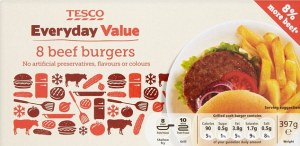 TESCO Value Burgers