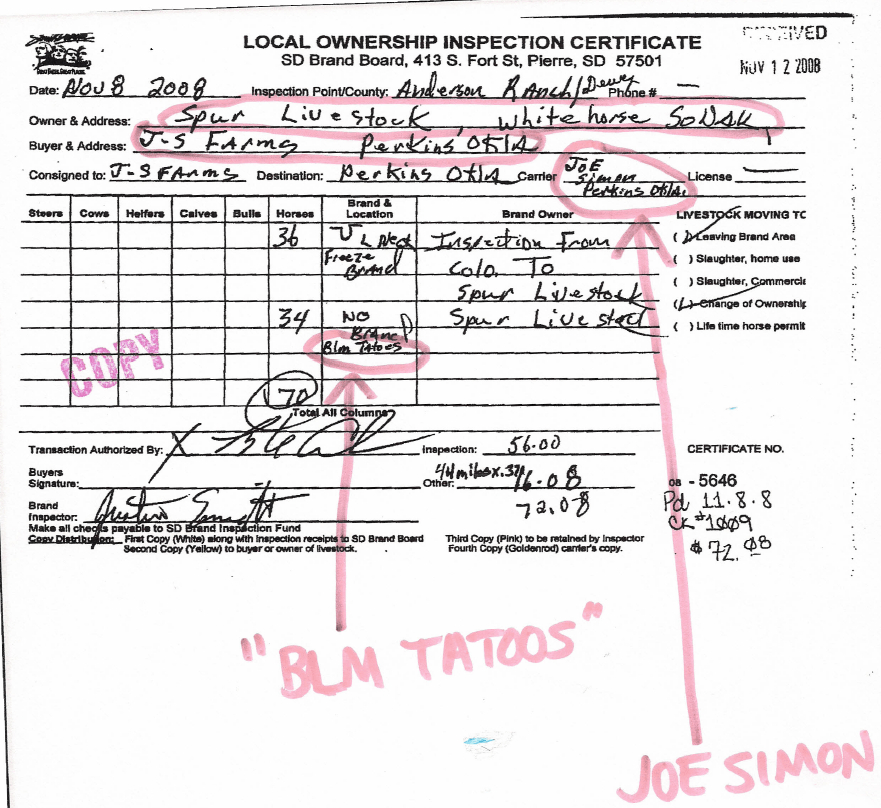 Joe Simon Invoice