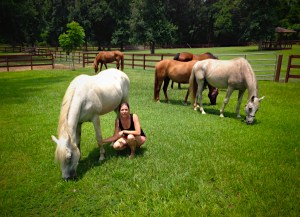 Hanging with the Guys ~ Terry and best friend, Apache the Mongalarga Marchador from Brazil.
